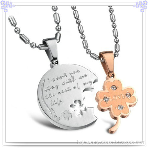 Couples Pendant Stainless Steel Fashion Necklace (HR2128)